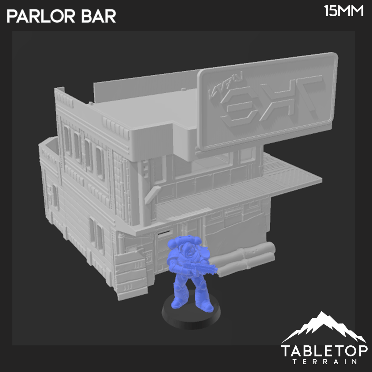 Midrim City Cyberpunk Parlor Bar - Star Wars Legion Building