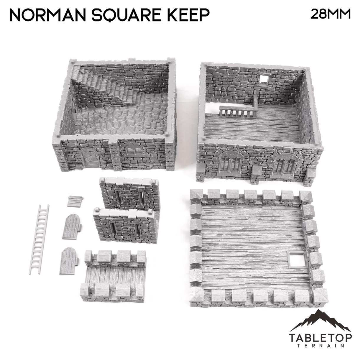 Norman Square Keep - Country & King - Fantasy Historical Building
