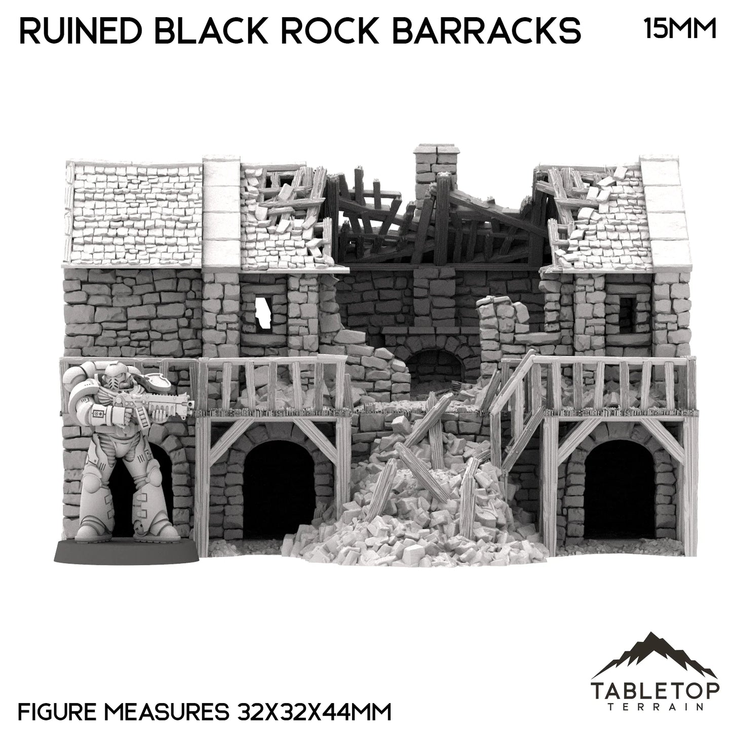 Ruined Black Rock Barracks - Country & King - Fantasy Historical Ruins