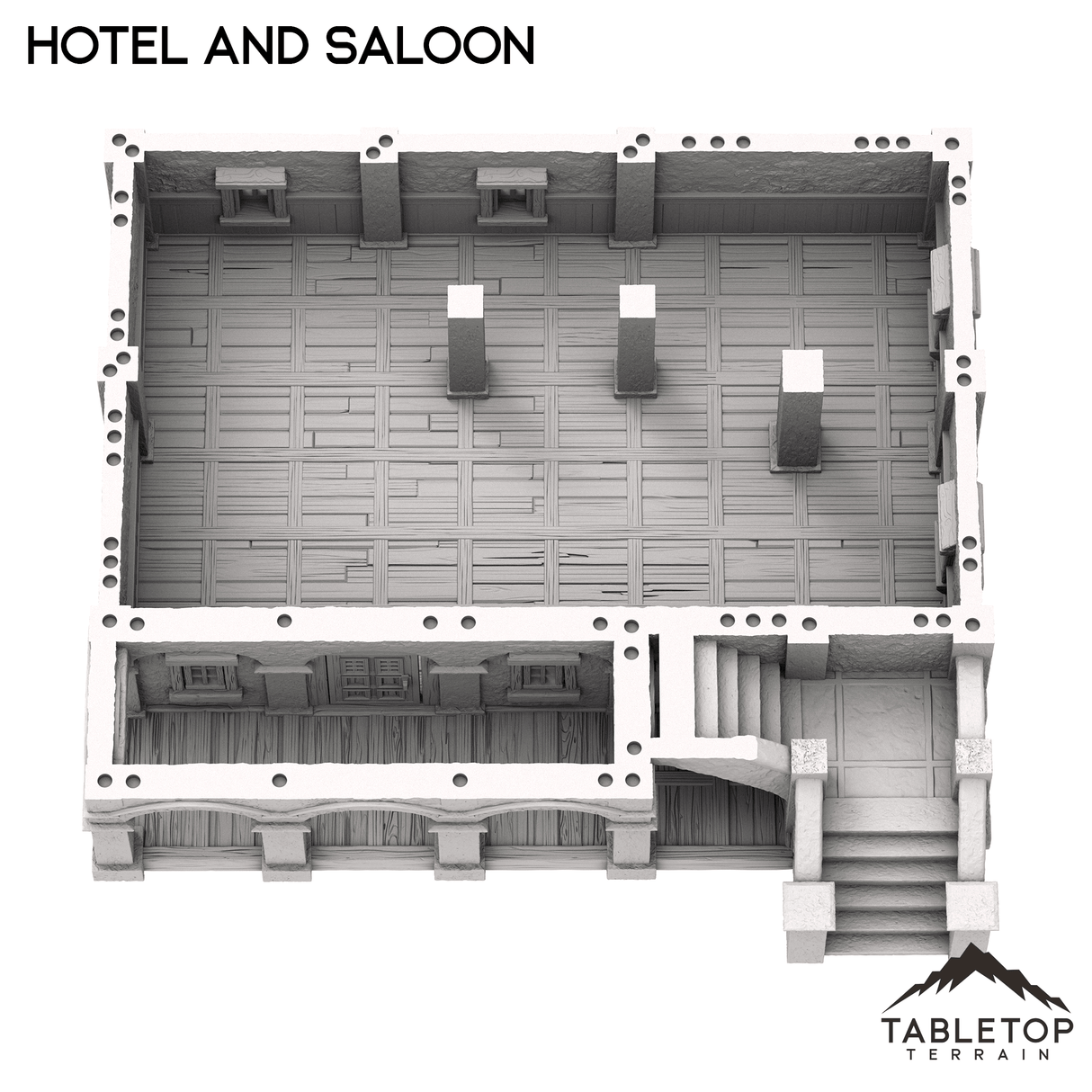 Spanish Style Hotel and Saloon - Old Wild Western Rush