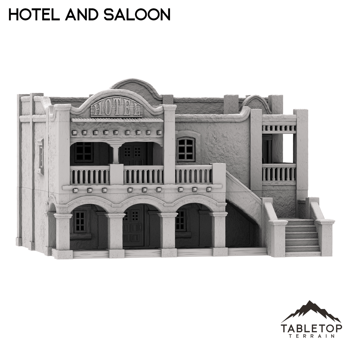 Spanish Style Hotel and Saloon - Old Wild Western Rush