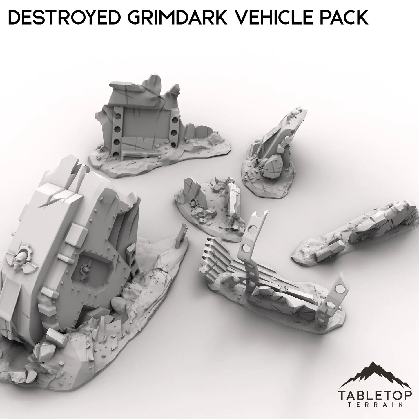 Destroyed Grimdark Vehicle Pack