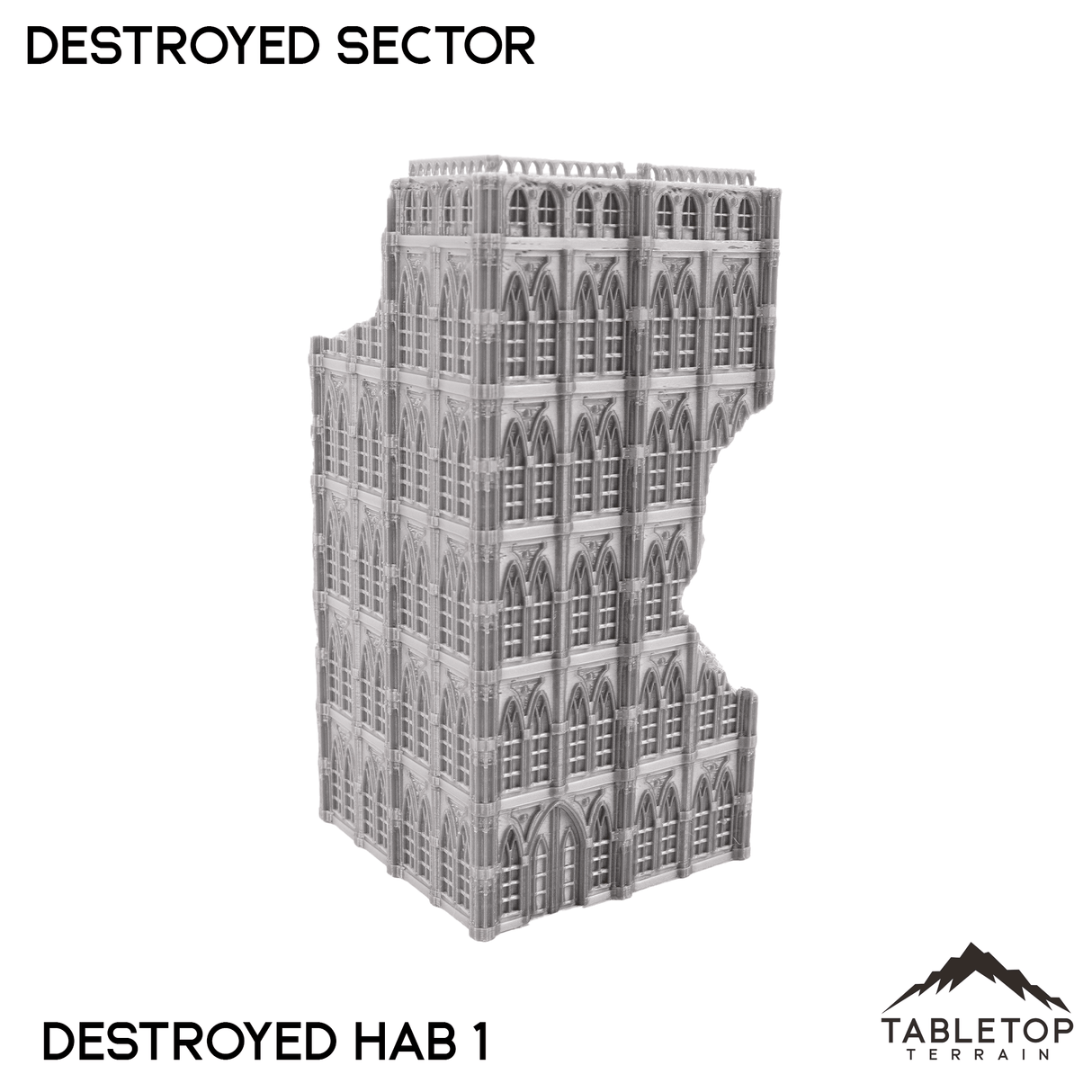 Destroyed Sector 8mm Scale Building Pack