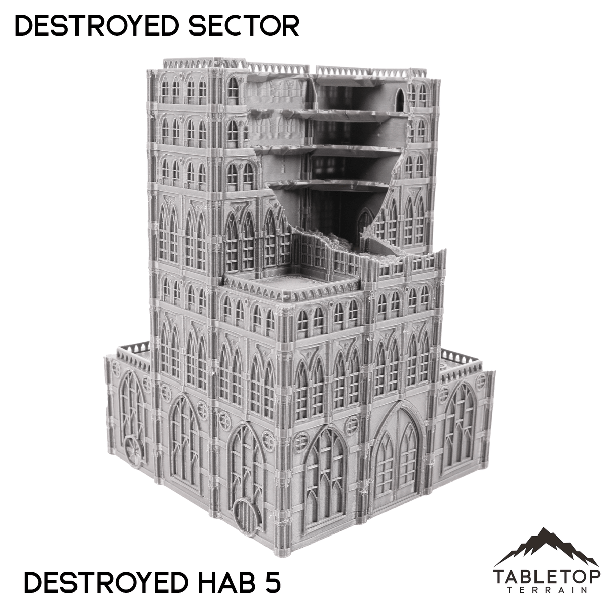Destroyed Sector 8mm Scale Building Pack