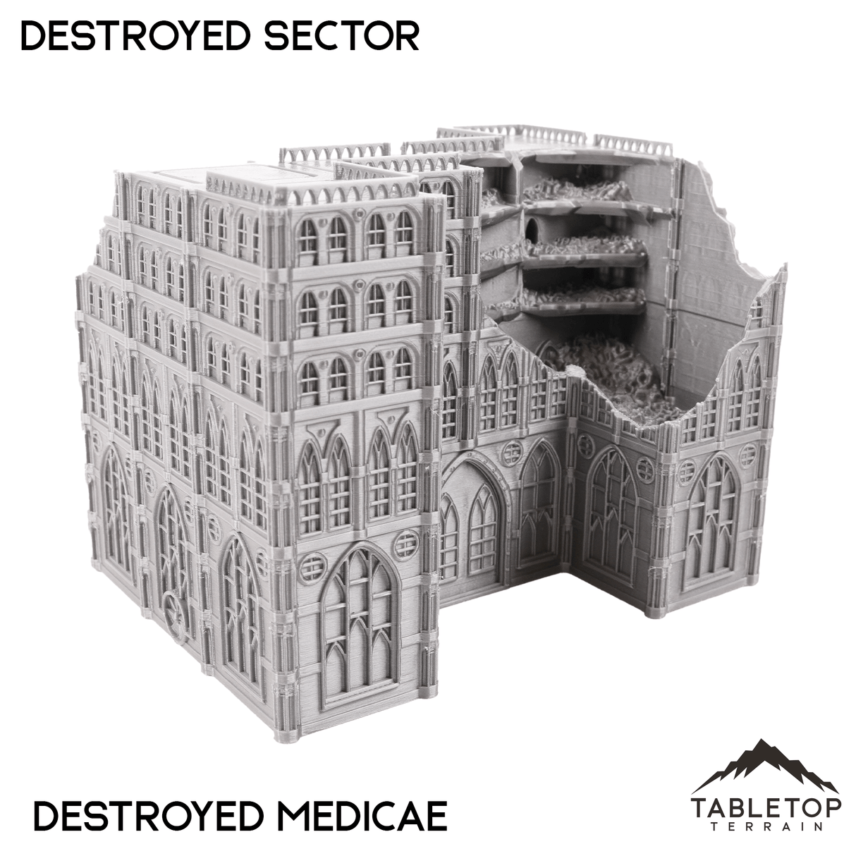 Destroyed Sector 8mm Scale Building Pack