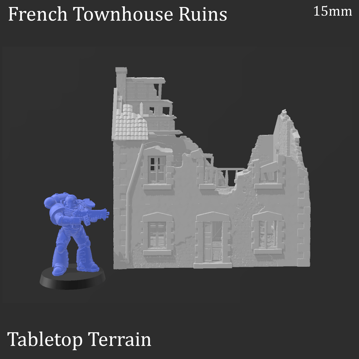 French Townhouse Ruins - WWII Building