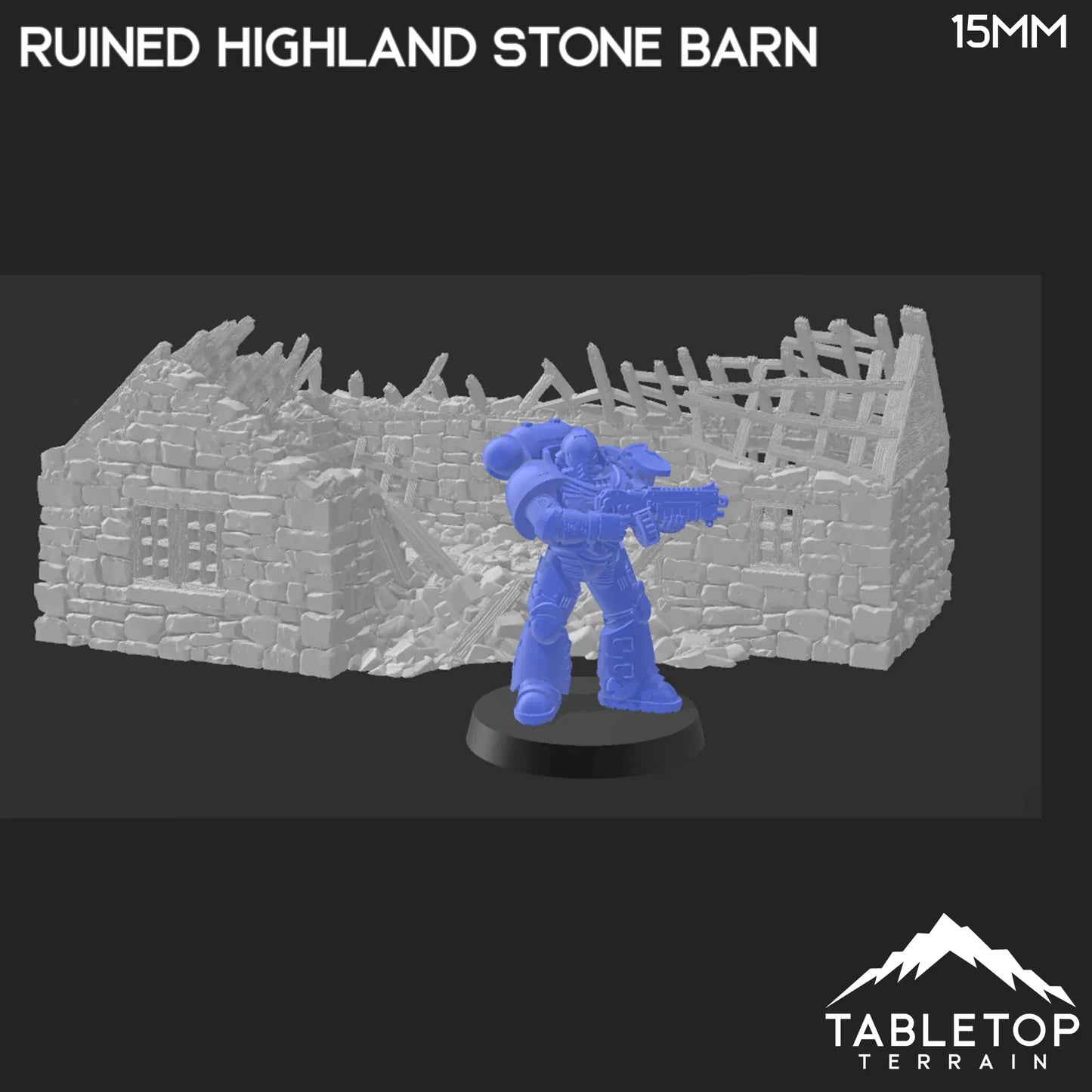 Ruined Highland Stone Barn - Country & King - Fantasy Historical Ruins