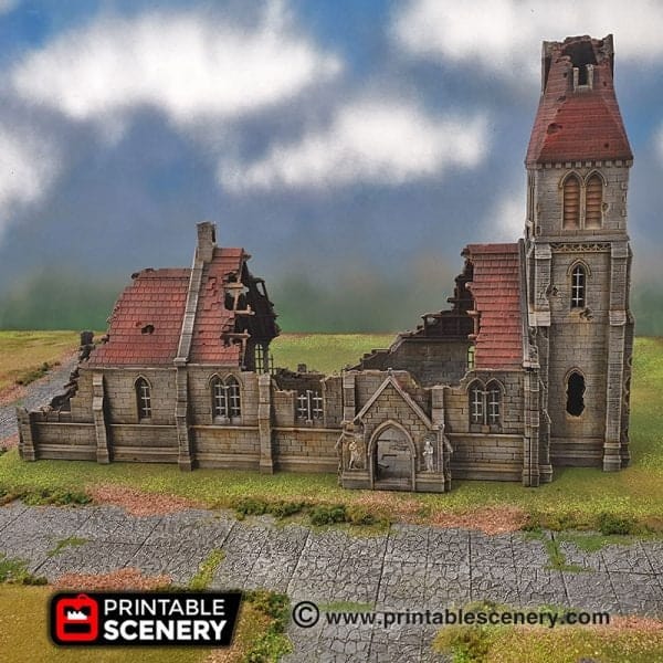 Ruined Medieval Church - WWII Building