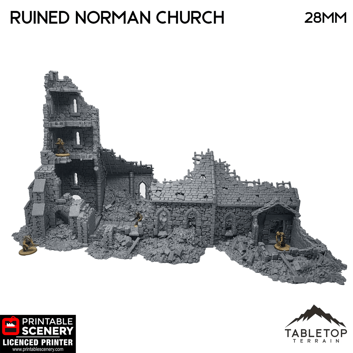 Ruined Norman Church - Country & King - Fantasy Historical Ruins