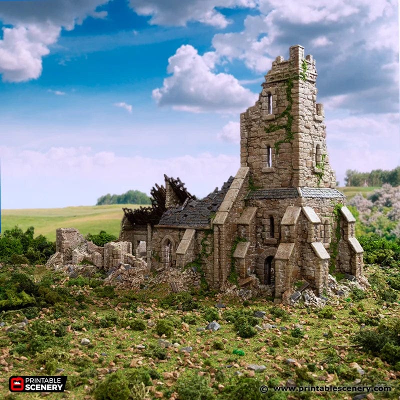 Ruined Norman Church - Country & King - Fantasy Historical Ruins