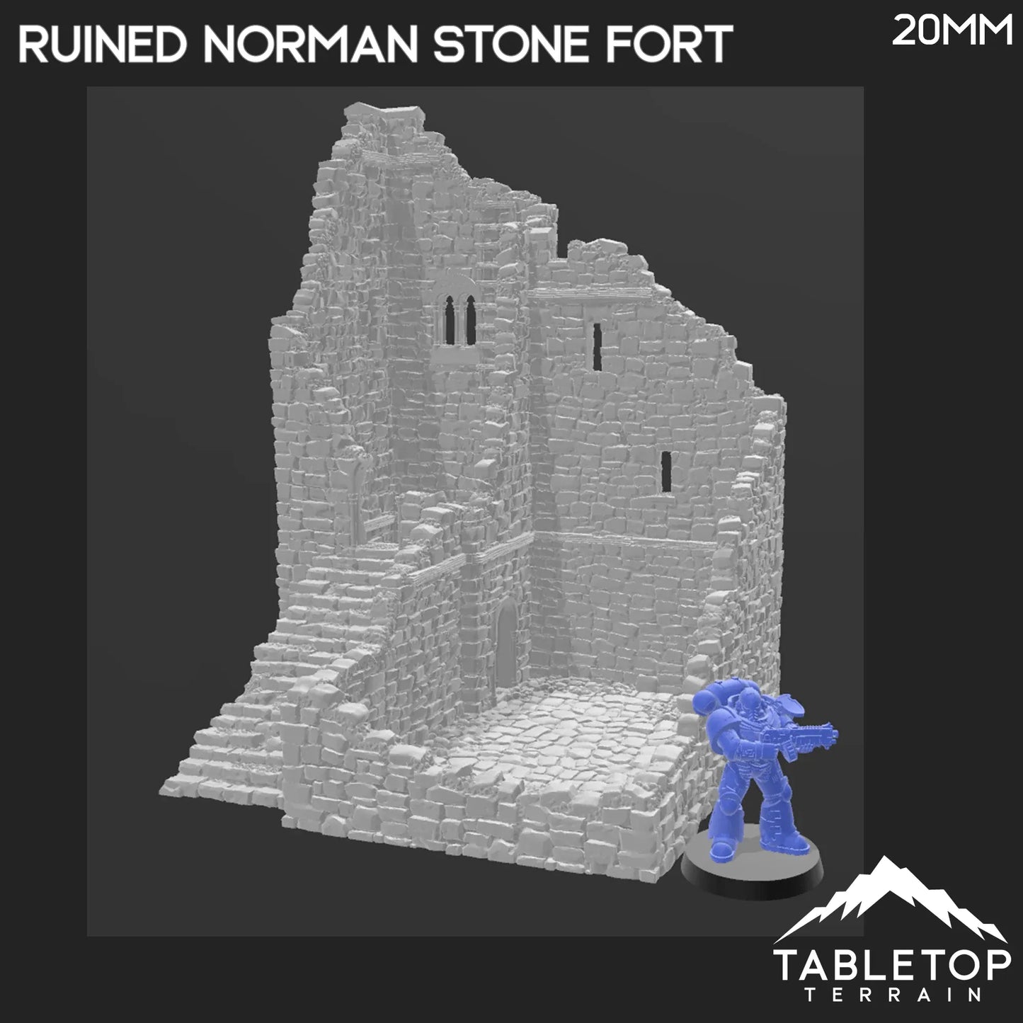 Ruined Norman Stone Fort - Country & King - Fantasy Historical Ruins