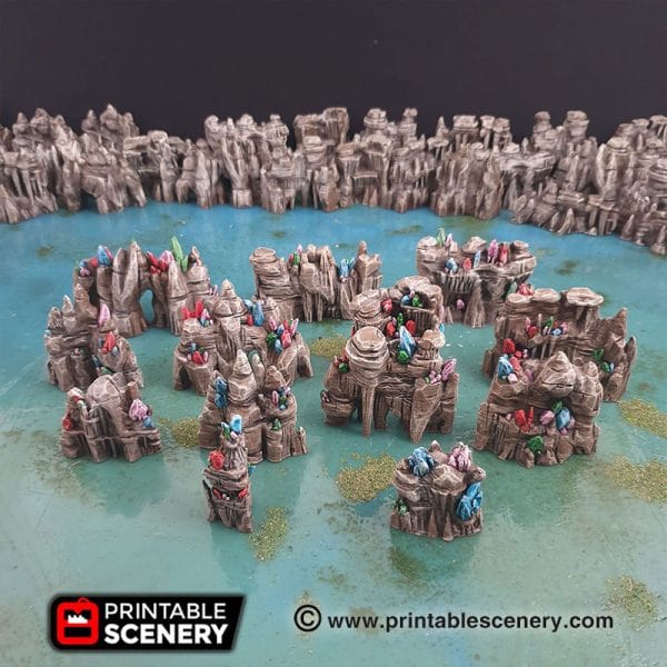 Grotto Walls / Crystal / Shroom - Fantasy Scatter Terrain