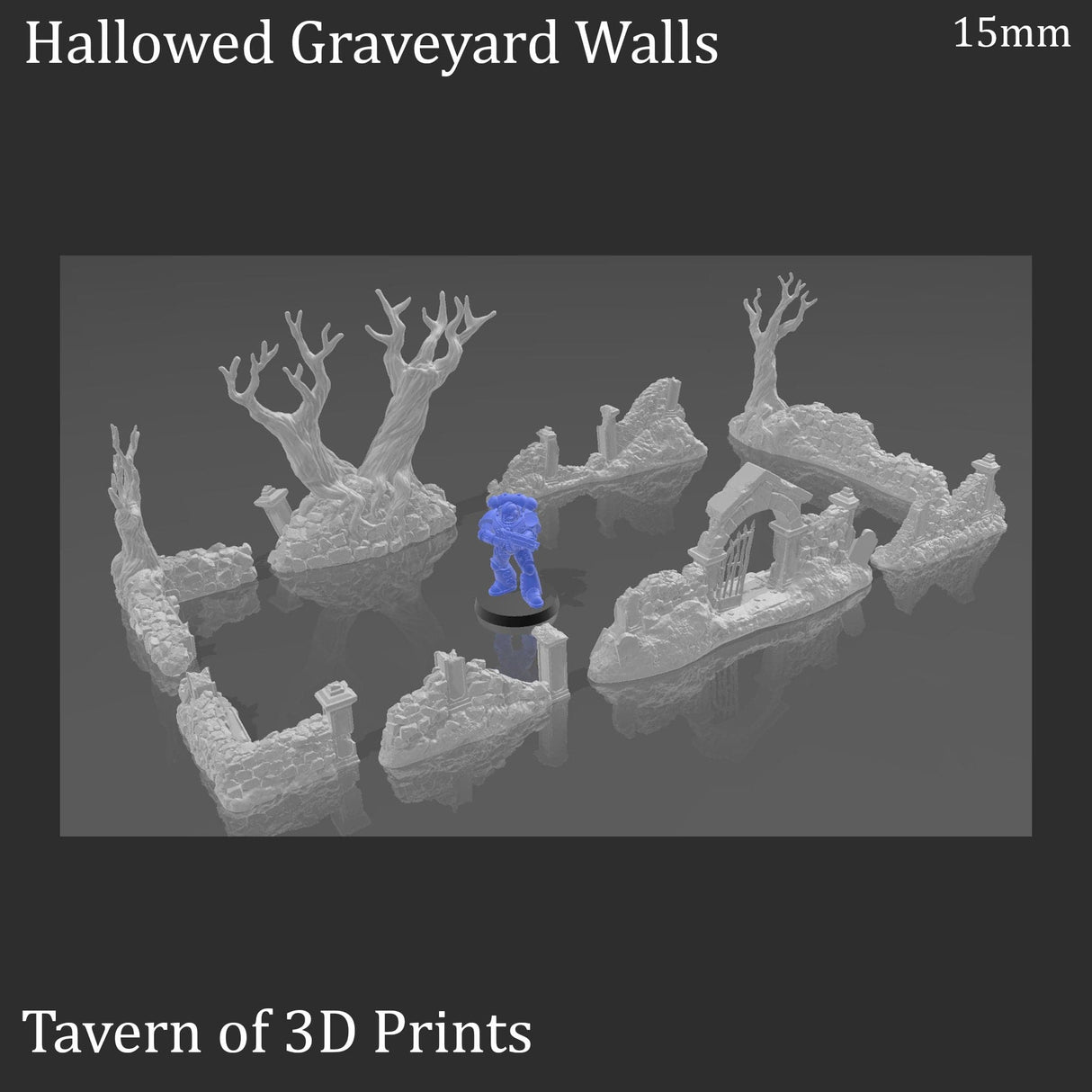 Hallowed Graveyard Walls - Fantasy Terrain