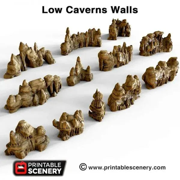 Low Grotto Walls - Fantasy Scatter Terrain
