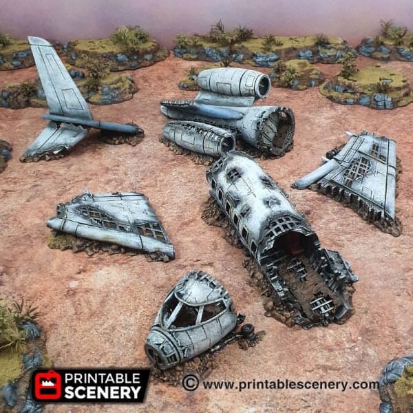 Crashed Airplane - Apocalyptic Terrain