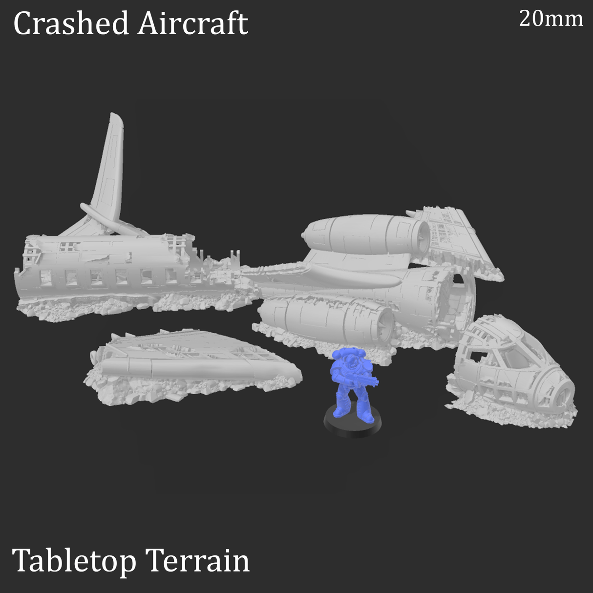 Crashed Airplane - Apocalyptic Terrain