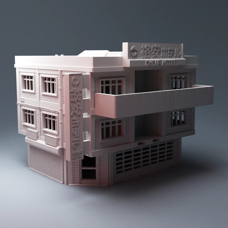 Cyberpunk Hotel Block - Cyberpunk Building