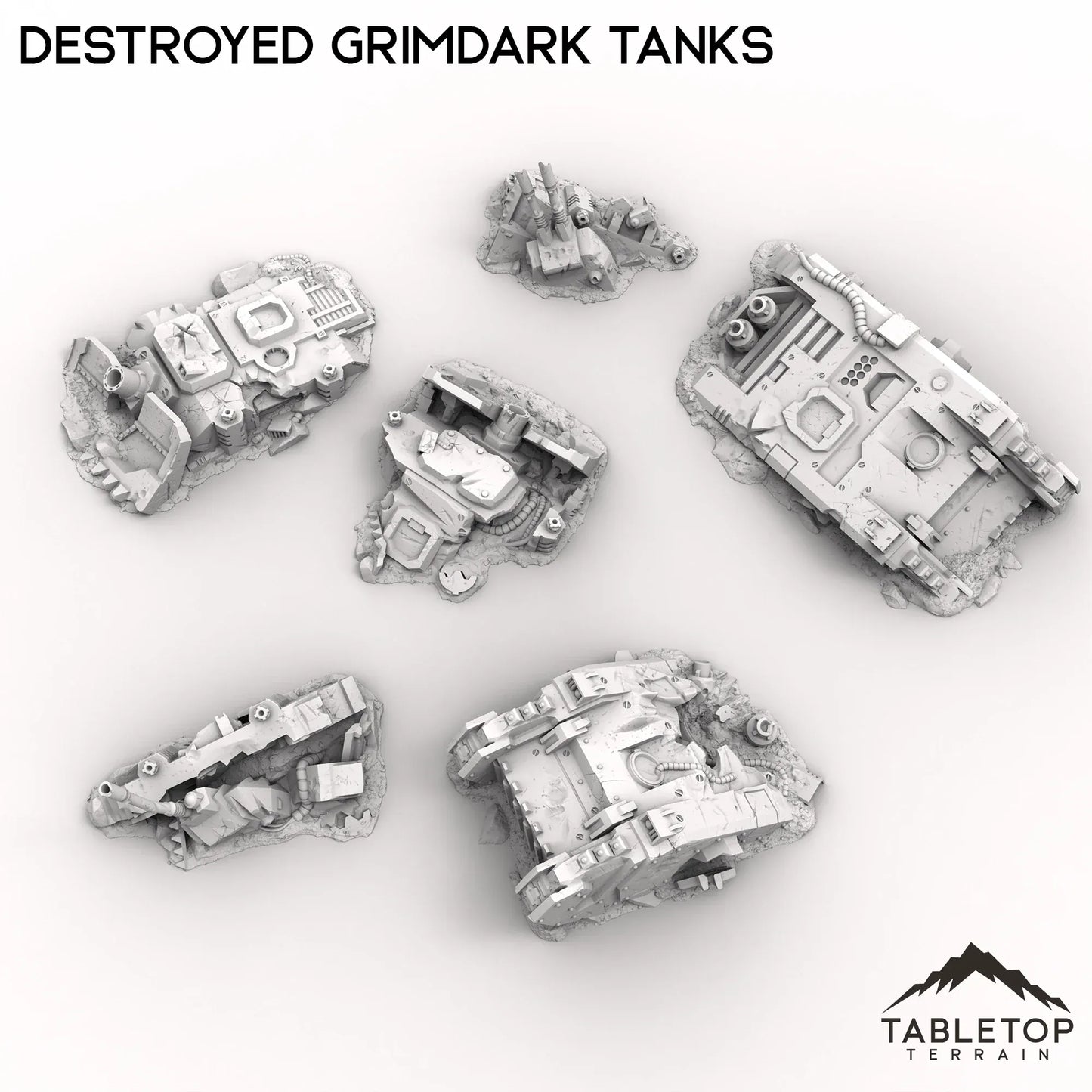 Destroyed Grimdark Tanks
