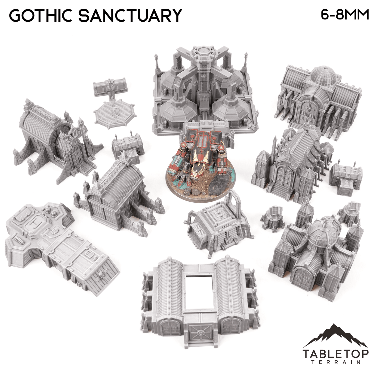 Gothic Sanctuary 8mm Small Scale Terrain Pack