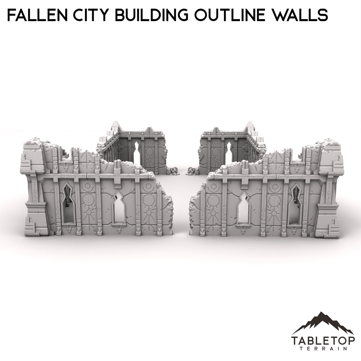 Fallen City Building Outline Walls