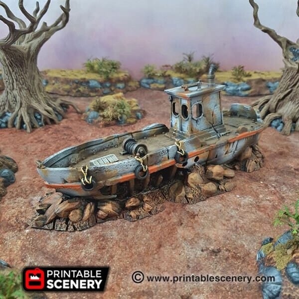 Ruined Boat - Apocalyptic Terrain