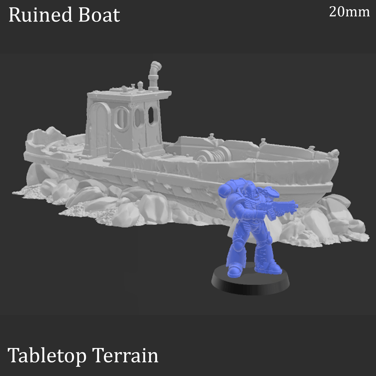 Ruined Boat - Apocalyptic Terrain
