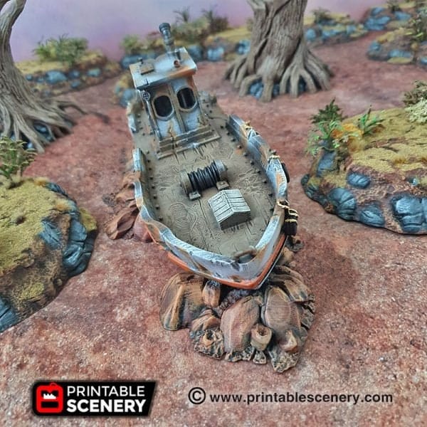 Ruined Boat - Apocalyptic Terrain