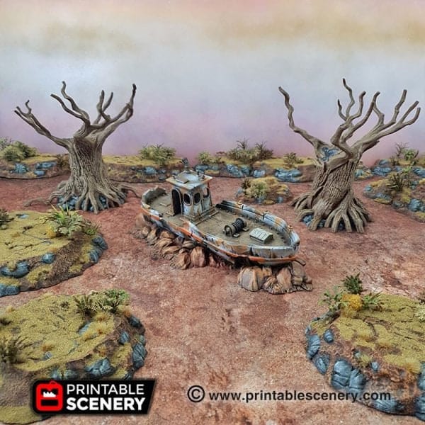 Ruined Boat - Apocalyptic Terrain