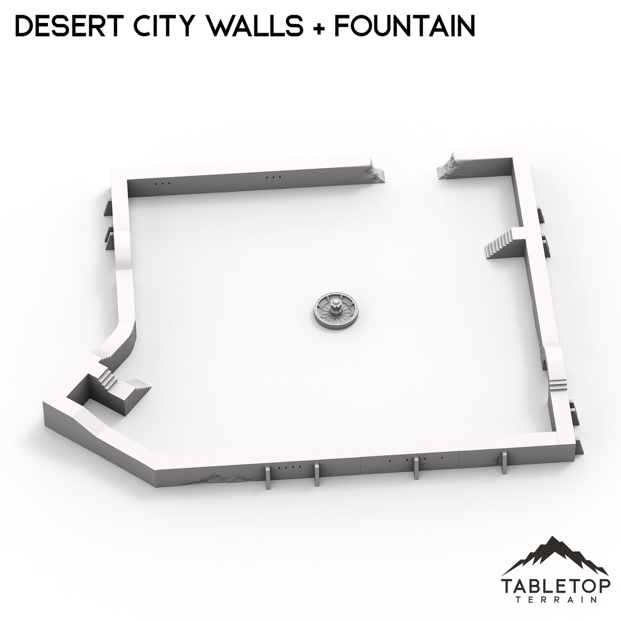 Desert City Walls & Fountain