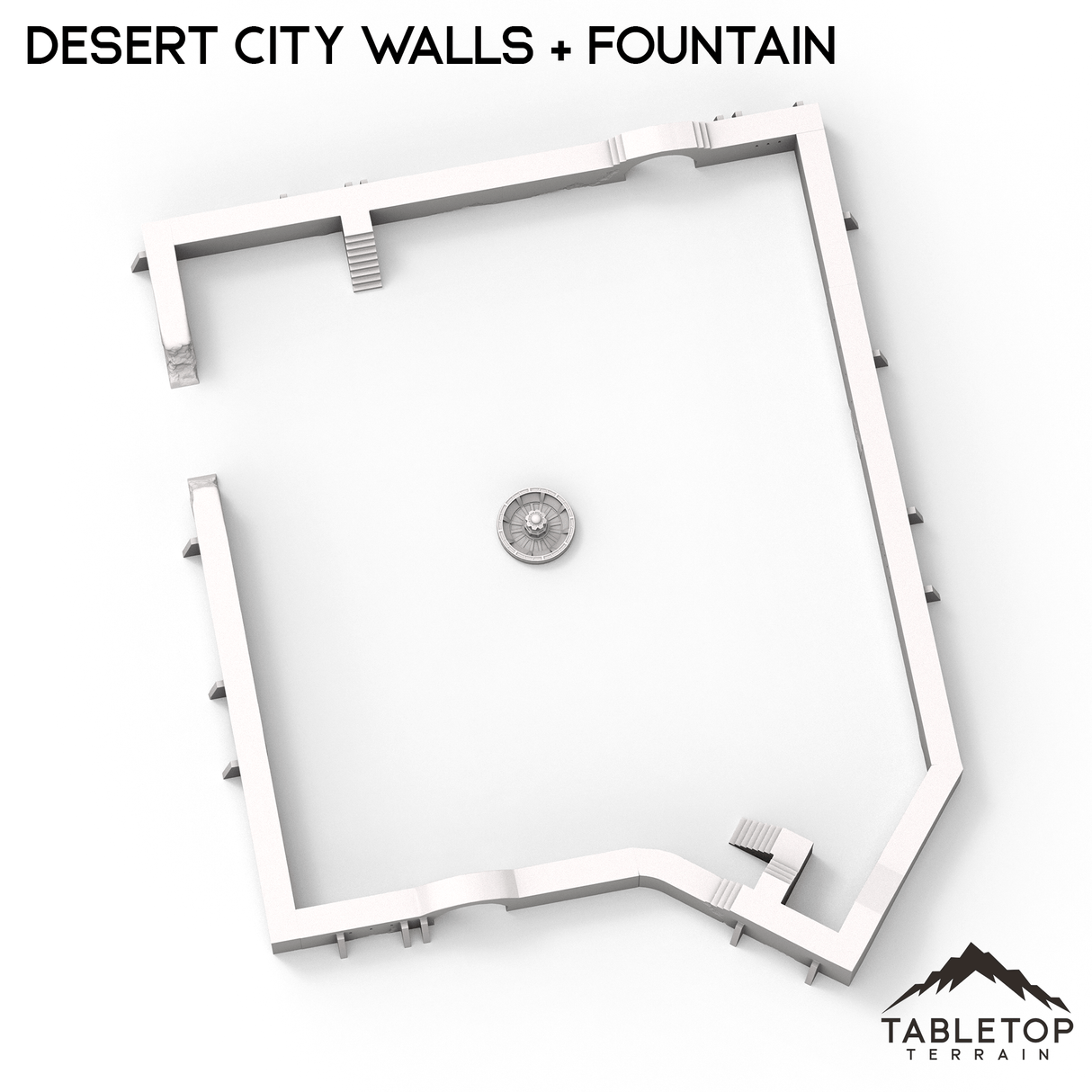 Desert City Walls & Fountain