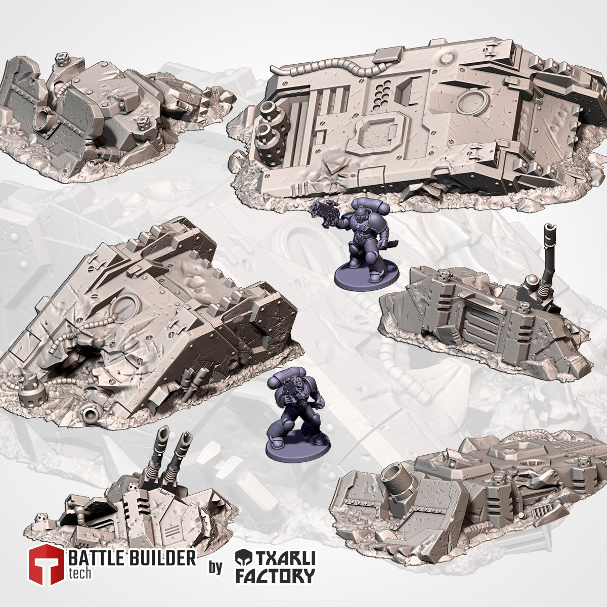 New Arrivals at Wargame Portal: Crashed Tanks Scatter and Graveyard Terrain Sets