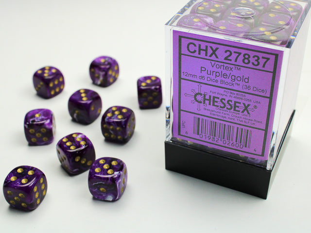 Vortex Purple/Gold D6 12mm