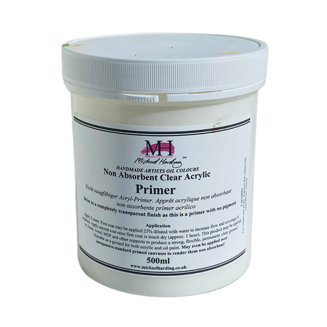 Michael Harding Non-Absorbent Acrylic Primer - Superior Base for Oil Paintings