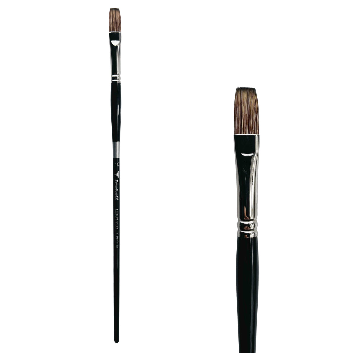 Trekell Legion Synthetic Mongoose Long Handle Artist Brush - Size #10 Long Flat