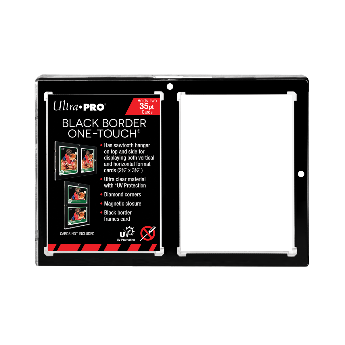 35PT 2-Card Black Border UV ONE-TOUCH® Magnetic Holder