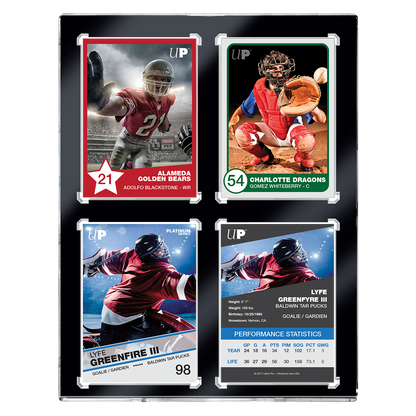 35PT 4-Card Black Border UV ONE-TOUCH® Magnetic Holder