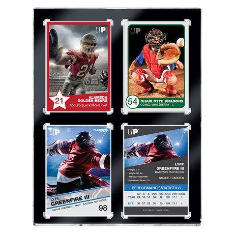 35PT 4-Card Black Border UV ONE-TOUCH® Magnetic Holder