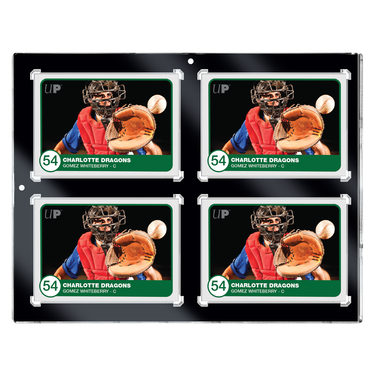 35PT 4-Card Black Border UV ONE-TOUCH® Magnetic Holder