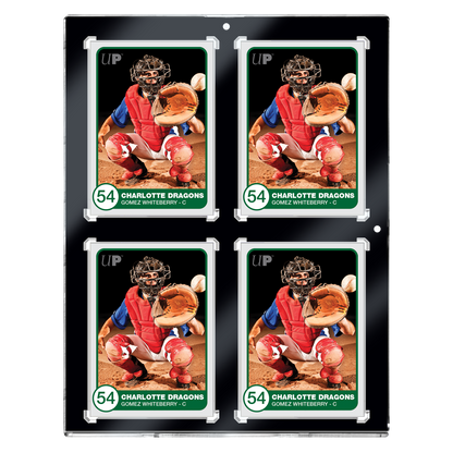 130PT 4-Card Black Border UV ONE-TOUCH® Magnetic Holder