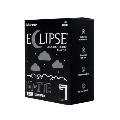 ECLIPSE® Matte Standard DECK PROTECTOR® Sleeves: Smoke Grey - 105ct