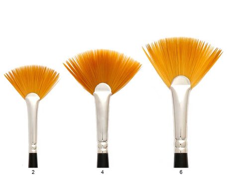 Trekell Golden Taklon Short Handle Artist Brushes for Acrylic and Watercolor Painting