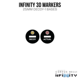 Infinity 3D Markers: Hardcases (2x 25mm Camo -3, Decoy -1)