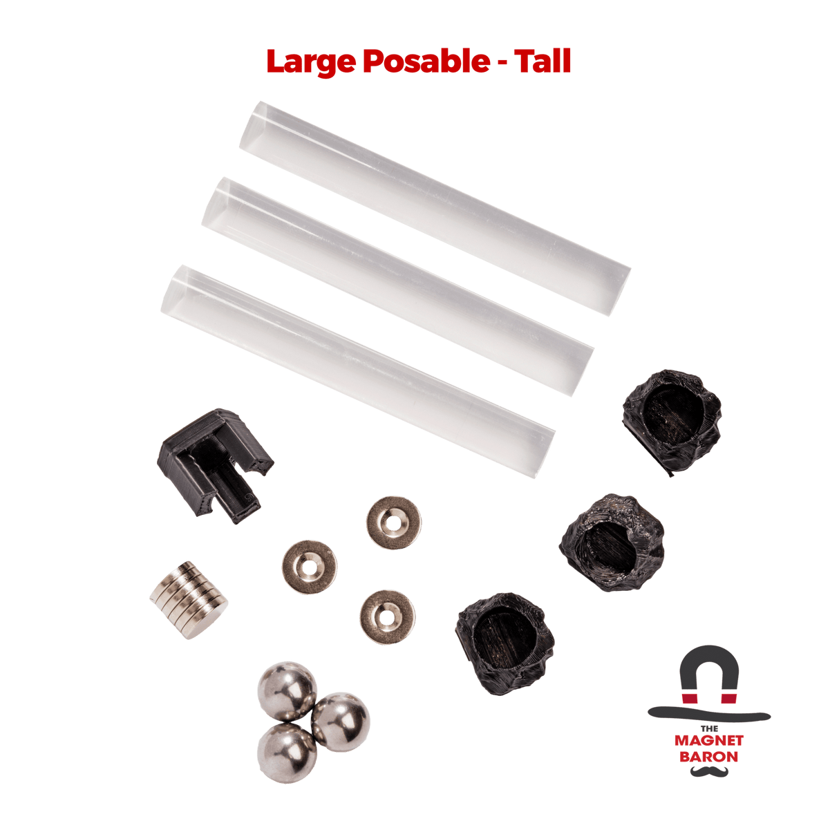 3 Sets Large Posable Magnetic Flight Stands