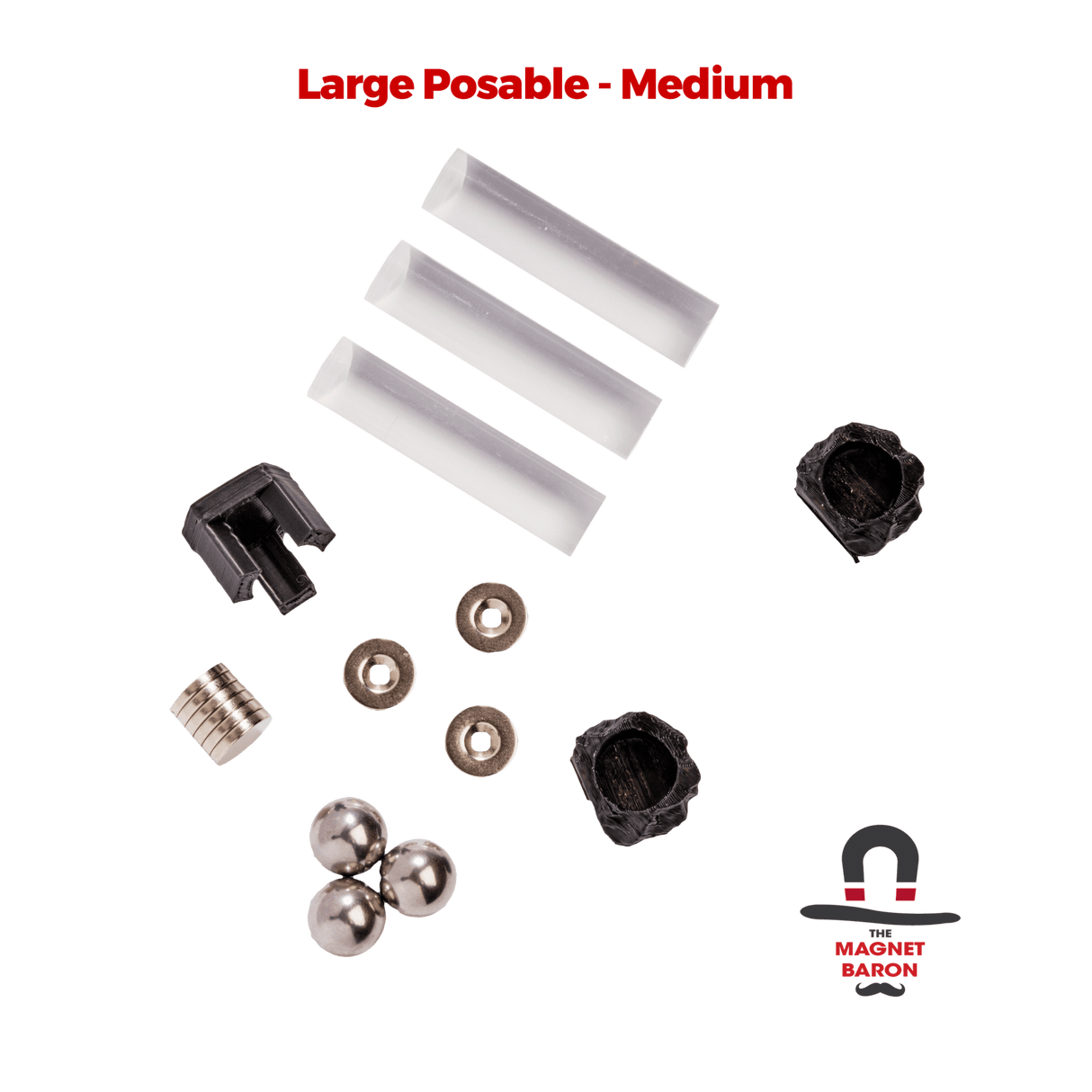 3 Sets Large Posable Magnetic Flight Stands