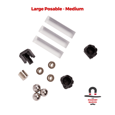 3 Sets Large Posable Magnetic Flight Stands