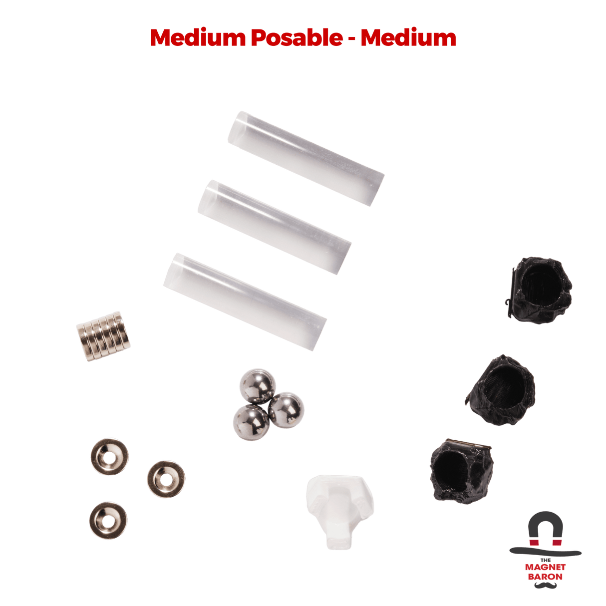 3 Sets Medium Posable Magnetic Flight Stands