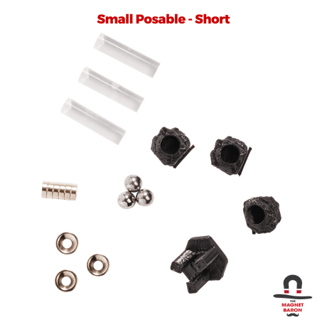 3 Sets Small Posable Magnetic Flight Stands