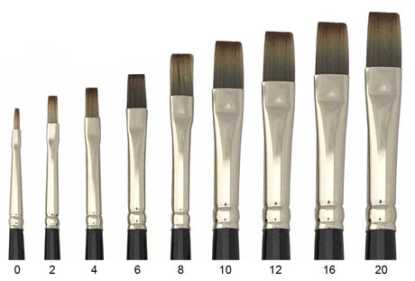 Trekell Spectrum Long Handle Artist Brushes | Versatile Synthetic Bristles