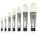 Trekell Opal Synthetic Hog Bristle Artist Brushes - Long Handle for Oil and Acrylic Painting