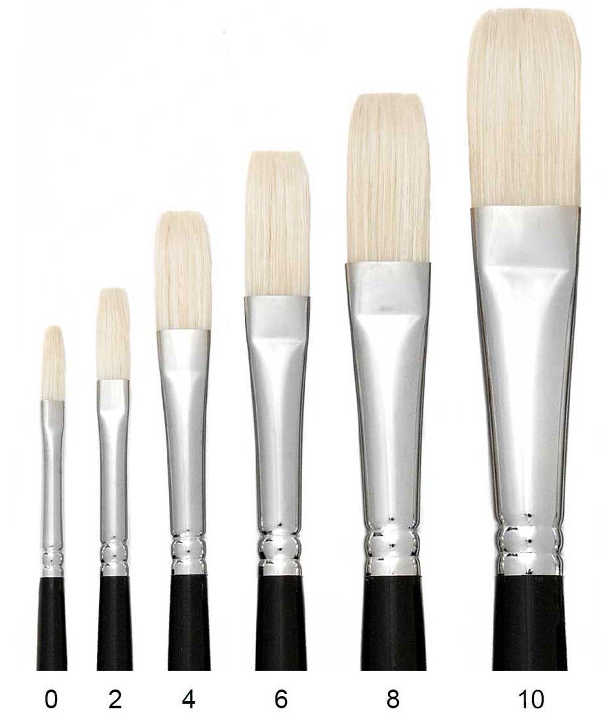 Trekell Hog Bristle Long Handle Artist Brushes for Oil Painting